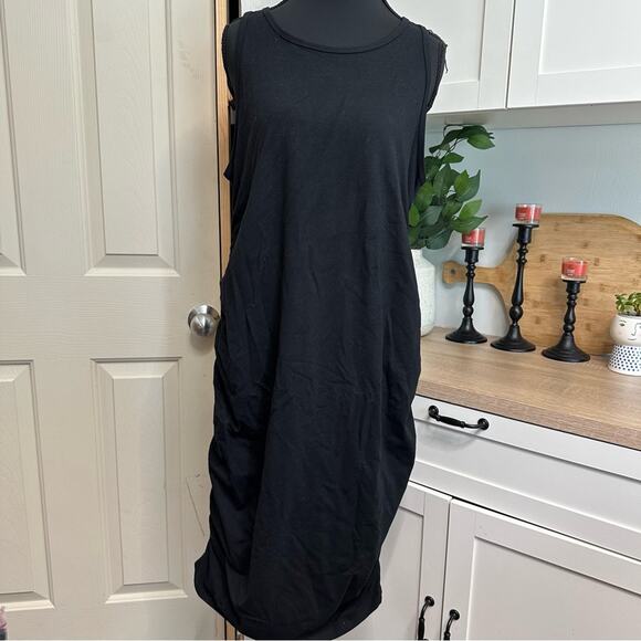 Ingrid & Isabel Essential Bodycon Mini Maternity Dress Black LBD Stretchy Sz XL - Picture 4 of 13